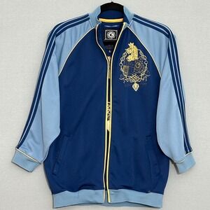 VTG G-Unit Clothing Co Mens Track Jacket Navy Blue Gold Crest Lion Large READ